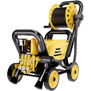 Ocbweizn Electric Pressure Washer with Hose Reel, 2500 Max Psi for Cars/Walls/Roads/Lawns