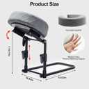 Massage Headrest for Bed, Adjustable Height Memory Foam Face Cradle with Washable Pillowcase, Gray