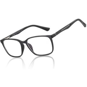 BLUEMOKY Blue Light Reading Glasses for MenSport Square Frame Readers, Anti Glare Computer Glasses (C03 Black)