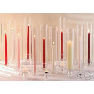 Volens Hurricane Glass Candle Holders- Set of 36 Candlestick Holders 14" H