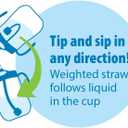 Dr. Brown's Milestones Baby's First Straw Cup, Training Cup with Weighted Straw, 9oz/270mL, Dark Blue/Vintage Yellow, BPA Free, 6m+, 2 Pack