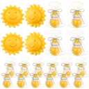 Demissle 20 Pcs Sunflower Soap Here Comes the Son Baby Shower Favors Mini Sun Soap Party Favors Handmade Gifts with Thank You Card for Guest Wedding Baby Shower Birthday Party (Yellow)
