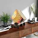 AIM & GGKK Vinyl Record Holder,Record Storage Rack Display Organizer for Albums,Books,Files,Magazines,Easy Assembly
