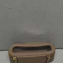 Aveniee Slim Clear Makeup Brush Bag, Small Cosmetic Brush Holder, Mini Toiletry Bag Travel Case for Women, Thin Make up Bags with Dual Zipper, Cute Travel Essentials Bag Organize - Taupe