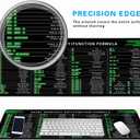 Excel Cheat Sheet Desk Pad, 31.5"x11.8", Waterproof Extra Large Excel Shortcut Mat with Stitched Edges, Anti-Slip Excel Mouse Pad for Office Desk, MS Excel/Word Shortcuts (Green Excel J)