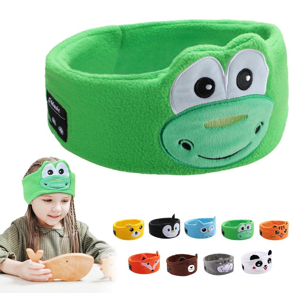 Kids Headphones Headband Wireless,Over The Ear Headband Headphones,Headband Earphones for Children Baby & Toddlers,with Thin Speakers & Super Soft Fleece Headband (Dinosaur)