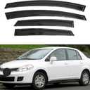 IG Window Visors Fit for 2007-2011 Nissan Versa Sedan, Out-Channel Rain Guards Vent Wind Deflectors 4PC, Car Accessories for 2007-2012 Nissan Versa Hatchback