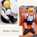 Meckior Infant Baby Boys Girls Classic PU Leather Wedding Loafers Brogue Toddler Oxford Dress Shoes First Steps Walking Flat Lazy Crib Shoe, 3