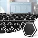 Art3d 30-Pack Hexagon Peel and Stick Flooring Tile Marble Look, Self Adhesive Waterproof Vinyl Floor Tile for Kitchen Bathroom Living Room Bedroom, 11.8" x 10.2" Black Marble