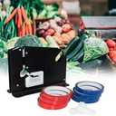 Steel Tape Bag Sealer with Bag Trimmer, 6 Rolls of Tape Bag, Bag Sealing Taper Dispenser for Ground Meat, Ground Meat Packaging System, Heavy Duty Tape Bag Sealer Machine for Fruit, Greens, Bread