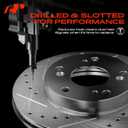 A-Premium 2-PC Set 12.99 inch (330mm) Rear Drilled and Slotted Disc Brake Rotors Compatible with BMW 330i/335i/340i xDrive, 430i, 328i, 330i, 335i, 340i, 330i/335i/340i GT xDrive