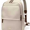 GOLF SUPAGS Laptop Backpack for Women Slim Computer Bag Work Travel College Backpack Purse Fits 15.6 Inch Notebook (Apricot)