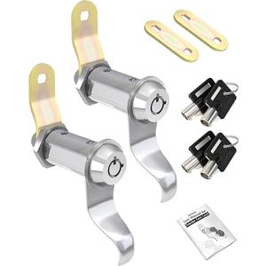RV Locks for Storage Door 1 1/2 INCH, Camper Storage Locks for Travel Trailer Compartment Cabinet Drawer with Keys 1 1/2", Pack of 2 Locks with 4 Keyed Alike with Manual