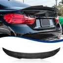 F36 Trunk Spoiler Carbon Fiber Pattern PSM-Style Compatible with (2014-2020) 4-Series F36 Gran Coupe 4-Door ABS Gloss Surface