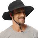 Rosoz Sun Hat for Men Women Boonie Bucket Hat Wide Brim Breathable Cooling Fishing Hats Safari Beach Garden UV Protection