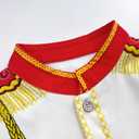 Toddler Halloween Costume, Childrens Cosplay Clothes, Child Prince Clothes T-Shirt Pant Set (White and Blue Prince Suit-long Sleeve)