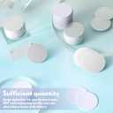 50 Set Sublimation Blank Aluminum Stickers Set 1 Inch Round Blank Bezel Pendant Tray Aluminum Sheet, Includes Sublimation Blank Discs and Double Side Tapes for Personalized Photo Jewelry Making DIY