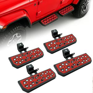 Running Boards Side Steps Fit for Jeep Gladiator JT 4 Doors 2019-2026 | 4 Packs Heavy-Duty Carbon Steel Side Steps, 5.9 In Textured Black Step Bars, Nerf Bars, Not Fit For Rock Rails