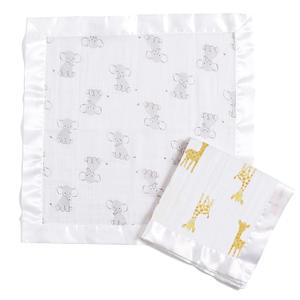 Aden + Anais Essentials Issie Security Blankets, Super Soft 100% Cotton Muslin, 2 Pack, Safari Babes