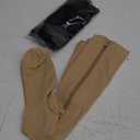 Zipper Compression Socks, 2 Pairs 15-20 mmHg Closed Toe Compression Stockings for Men Women (Small-Medium, Black/Beige)