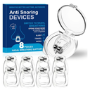 Nasal Dilators for Sleeping,Anti Nose Clip to Ensure Deep Sleep, Snoring Nose Clip Nose Magnet for Breathing Strip, Effective Anti Snoring Devices(White & 8PCS)