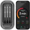 CHEF iQ Sense Smart Wireless Meat Thermometer with 3 Ultra-Thin Probes, Unlimited Range Bluetooth Meat Thermometer, Digital Food Thermometer for Remote Monitoring of BBQ Grill, Oven