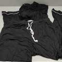 Women Pajama Set Long Sleeve Sleepwear Fashion Night Wear (Medium, Black)