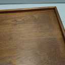 YELARXI Wooden Serving Tray Square Wood Serving Tray Decorative Platter, 13x13 Inch Fit for Home Decor Kitchen Coffee Table Candle Holder, (Brown)