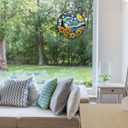 Sunflower Butterfly Suncatcher,Stained Glass Window Hanging,Starry Night Style Sun Catcher for Windows,Crystal Suncatcher Indoor Home Decor,Gifts for Women,Mom,7.87 in,Christmas Mother's Day