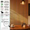 3D Wood Slat Acoustic Wall Panels, 4 Pack,Wall Decor,Warm Oak