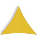 Coolaroo Party Shade Sail - 90% UV Block Lightweight Outdoor Sun Shade with Ropes, Portable Breathable Shade for Picnics, Playdates, or Events, 9ft 10in. Triangle, Yellow