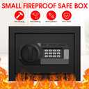 1.3 Cuft Safe Box Fireproof Waterproof, Digital Security Safes for Home Use Fire and Water Proof with Combination Lock, Alarm System and Removable Shelf, Anti-Theft Document Safes For Money, Jewelry