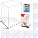 10PCS Plastic Protector Case For Booster Bundle/Build & Battle Foldable Clear Display Box Plastic Display Case Compatible with Booster Bundle Collectors Cards Protector