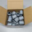 Jetec 36 Pieces 7/8 Inch Folding Chair Leg Caps Heavy-Duty Plastic Chair End Caps Non-Marring Furniture Glides Round Hardwood Floor Protectors, Grey