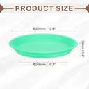2 x HARFINGTON Plastic Plant Saucer 10.5" Round Drip Trays Flower Pot Saucers Flower Base Bottom Drainage Tray for Indoors Outdoors Planters, Green
