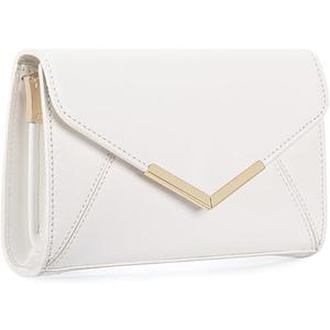 DEXMAY Women Envelope Clutch Faux Saffiano Leather Evening Handbag Foldover Clutch Bag Formal Dressy Purse