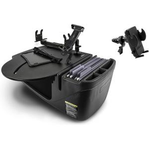 AutoExec Roadmaster Car Desk and Portable Workstation with Phone Mount, Printer Stand and Phone Vent Clip, Black