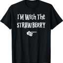 I'm with Strawberry Halloween Costume Funny Couples Matching T-Shirt S
