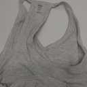 Danysu V Neck Cotton Tank Tops with Built-in Shelf Bra Sleeveless Racerback Fitted Basic Cami Shirts Large