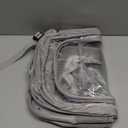 Clear Backpack, Fabric & PVC Transparent Backpack with Reinforced Strap for Women Men, Heavy Duty Transparent Bookbag, Large Capacity Clear Bag, Travel, Security, Grey