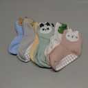 Baby Non Slip Ankle Socks with Grippers for 0 Months-7 Years Old Walking Socks