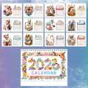 icceemee 2026 Calendar Desk Calendar DIY Diamond Painting Art with Animals theme Calendar, Monthly Flip Planner with To-Do List, Handmade Craft for Office & Home Decor Gift