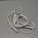 White Extension Cord 10+ Ft 3-Prong 3-Outlet Extension Wire- Space-Saving Flat Angled for Indoor Use by Bindmaster- UL-Listed