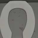 BEMIS 1955CT Commercial Open Front Plastic Toilet Seat, Heavy Duty Industrial Seat without Lid, Secure Installation for Long Lasting Use, Made in USA, Elongated, White