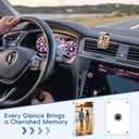 PIFOOG 2 Pack Car Picture Holders for Air Vent Clip Photo Frame Magnetic Acrylic Picture Frames for Cars Dashboard Drive Safe Daddy Personalized Memorial Family Couple Pet Wallet Size 2.4  3.5 inch