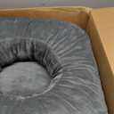 WOODWORD Pregnancy Pillow for Stomach Sleepers, Pregnancy Massage Pillow, 45.3 Inch Full Body Pillow with Removable Cover, Grey