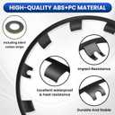 Fit for Tesla Rim Protector Model Y Performance 21 Inches 2020-2024, 4 PCS ABS Induction Uberturbine Wheels Rim Protector Compatible with Tesla Model Y Accessories (Gray, 21")