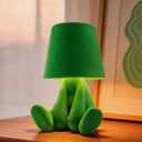 Modern Table Lamp for Youth: Rechargeable Cute Light for Kids Child Teen - Gift for Birthday Christmas Halloween Easter (Green)