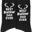 Funny Dad Uncle Grandpa Socks, Black Crew Socks for Family Men