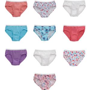 Hanes Girls' Hanes Girls' 20-pack Tagless Cotton Brief Panties (4-5, Hipster - Assorted 3 - 10 Pack)